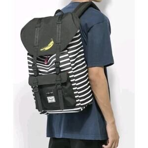 Herschel X Andy Warhol Little America Eco Backpack Stripe Black White Banana